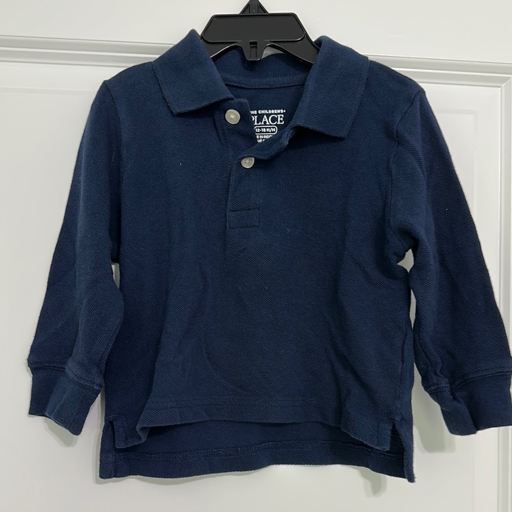 The Children's Place Blue Polo Shirt Classic Knit